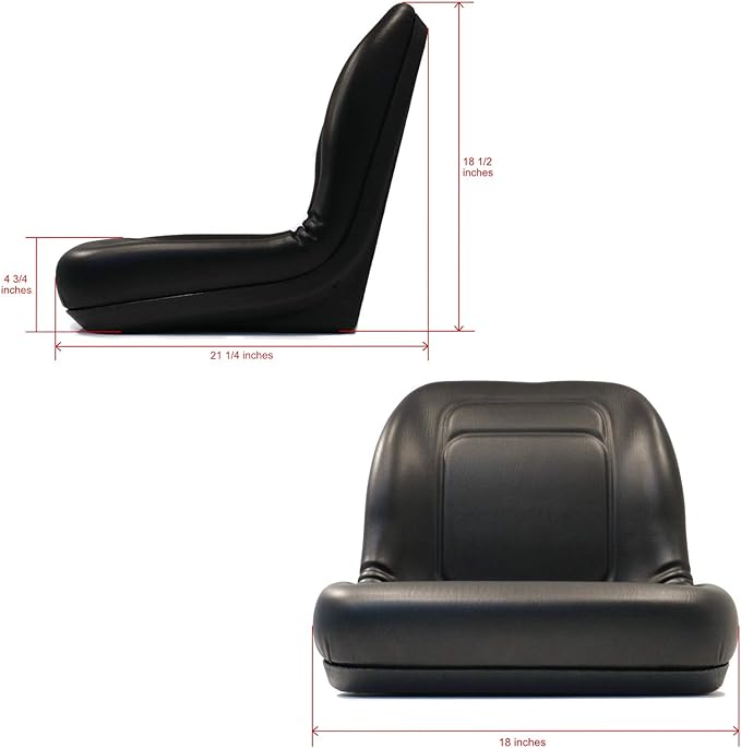 The ROP Shop Black High Back Seat &amp Bracket fits Gravely Lawn Mowers 18G 152Z 252Z 260Z