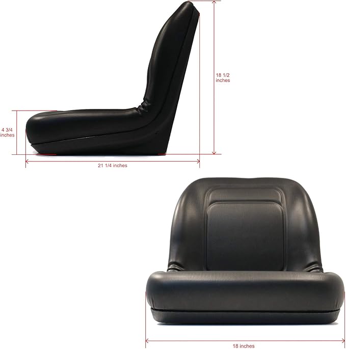 The ROP Shop Black High Back Seat fits 2006 Dixie Chopper Lawn Mowers XG2703-60 XG2703-72