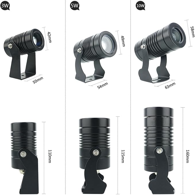 Rotation Spotlight - LED Beam Spotlight IP67 Waterproof Narrow Beam Spot Light Remote Illumination Spotlights for Outdoor Building Lighting Outdoor Building Exterior Wall Projector Lights(Green3w(