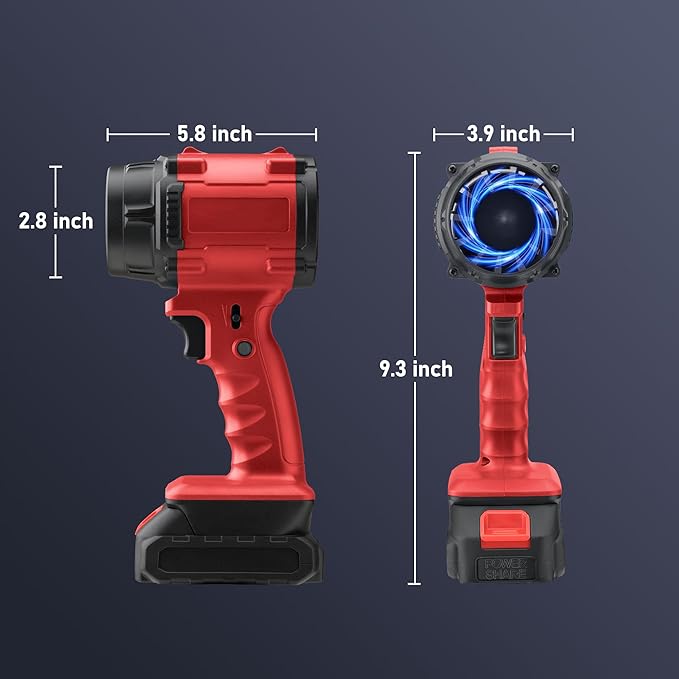Cordless Adjustable Air Volume Leaf Blowers for Lawn Care with Battery and Charger130000RPM Electric Turbo Handheld Leaf Blower with 2×7.5Ah Batteries for Patio Lawn Yard Deck Cleaning