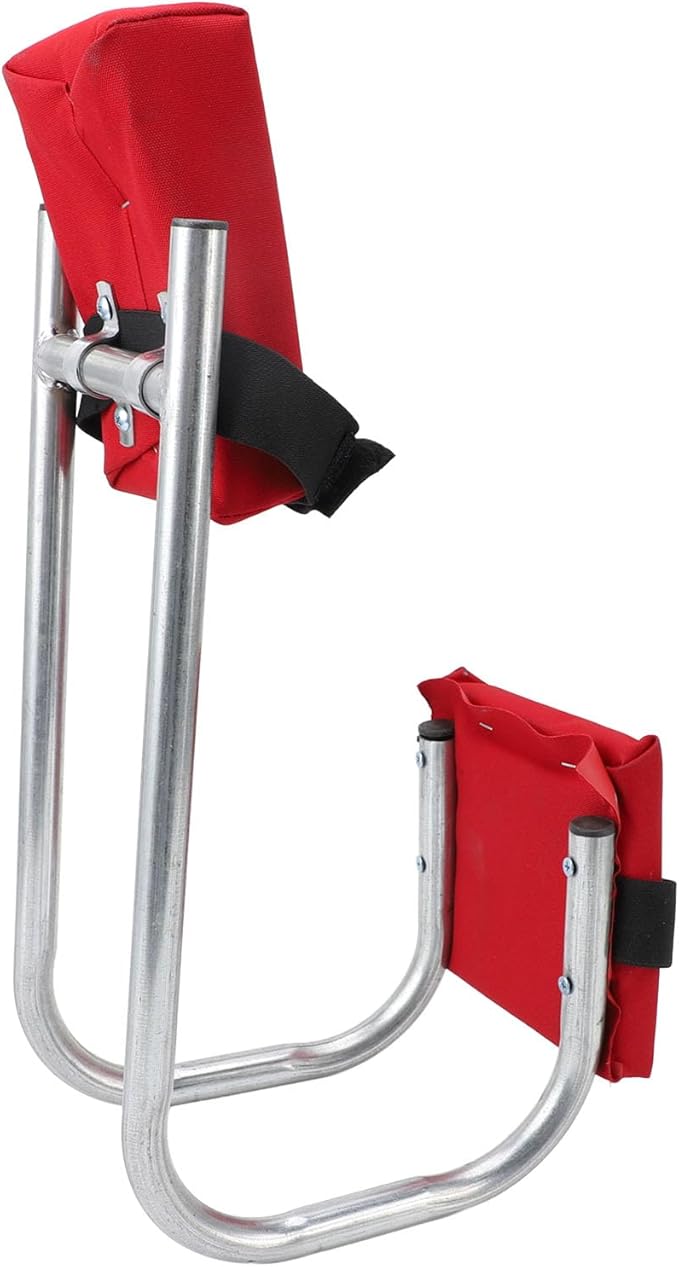 Zerodis Gardening Knee Seat 0.03 Inch Thickened Steel Tubing Kneeling Seat Leg Brace Effort Comfort and Efficiency to Operate Knee Pad Seat for Garden and Yard Work (Red)