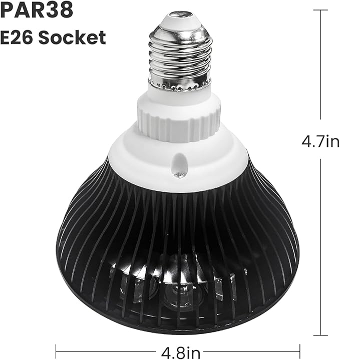 LED Aquarium Blue Light Blub 18W (36W Equivalent) LED Plant Grow Light Bulb with 450-460nm Blue LEDs for Indoor Plants Veg and Aquarium Plants Growing