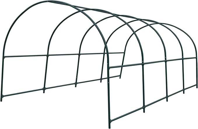 Strong Camel Greenhouse Replacement Frame for 16' X 7' X 7' Larger Hot Garden House  Support Arch Frame Climbing Plants/Flowers/Vegetables (16' X 7' X 7')