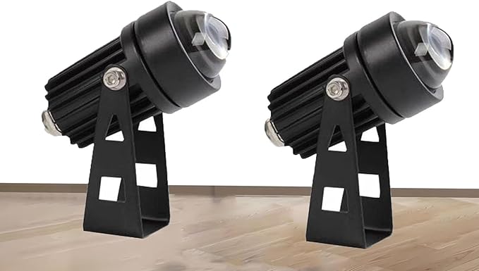 2PCS Led Beam Light Outdoor Buried Lamp 5W Wall Lamp Landscape Lighting IP65 Waterproof Narrow Beam Spotlight for Garden Courtyard Yard Lawn(White)