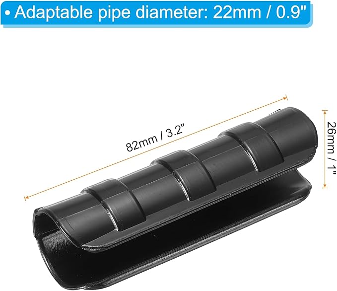 PATIKIL Greenhouse Clamp 50 Pack Plastic Garden Buildings Tube Clips Hoop for 0.9 22mm Pipe Greenhouse Film Frame Sunshade Net Black