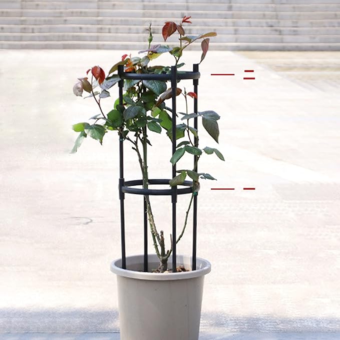 Garden Obelisk Trellis Tower Obelisk Garden Trellis Metal Plant Flower Trellises for Climbing Plants Outdoor Lightweight Plant Tower for Clematis Vine Support Outdoor Indoor(Black)
