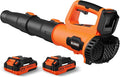 LEAPUL Leaf Blower Cordless 21V Electric Leaf Blower with 2×2.0Ah Batteries &amp 1 Fast Charger Lightweight Battery Powered Blower for Lawn Care Patio Cleaning