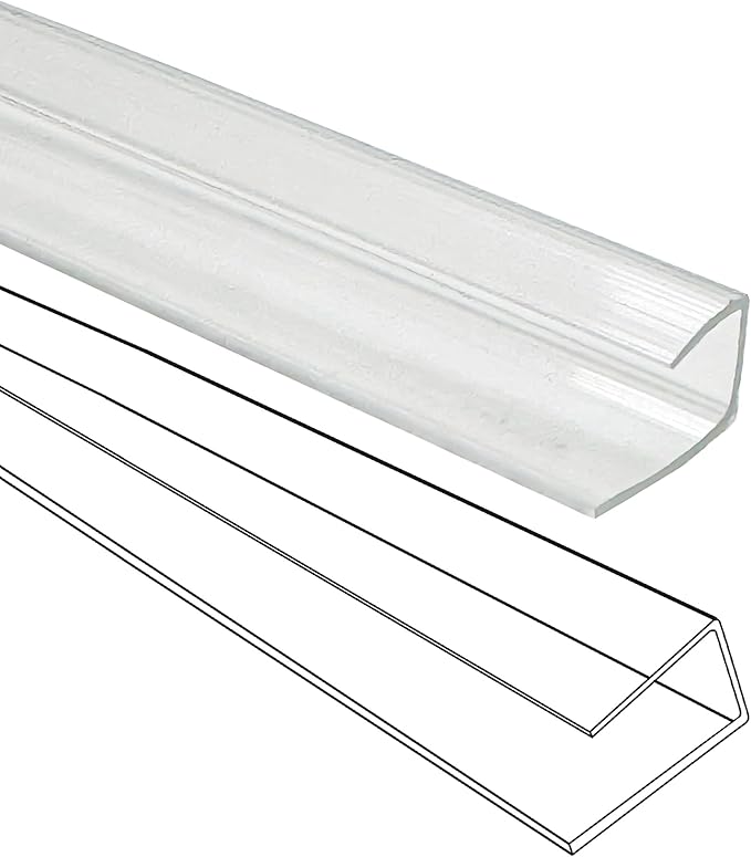 10 PCS Polycarbonate Greenhouse U Connector Profile 4ft Length Fits 0.32’’ &amp 0.4’’ Twin-Wall Polycarbonate Panels Duty Dust Rain &amp Moisture Protection Durabler (U-Clip 4' × 0.71’’ × 0.4’’)