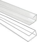 10 PCS Polycarbonate Greenhouse U Connector Profile 4ft Length Fits 0.24’’ &amp 0.32’’ Twin-Wall Polycarbonate Panels Duty Dust Rain &amp Moisture Protection Durabler (U-Clip 4' × 0.71’’ × 0.32’’)