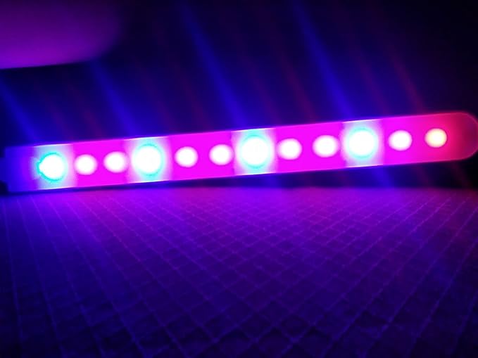 Grow Lamp for Plants 6W Adjustable Clip Desk Plants Grow Lights Lamp Bulb Clamp 360° Flexible Gooseneck for Indoor Plants (6W Blue)