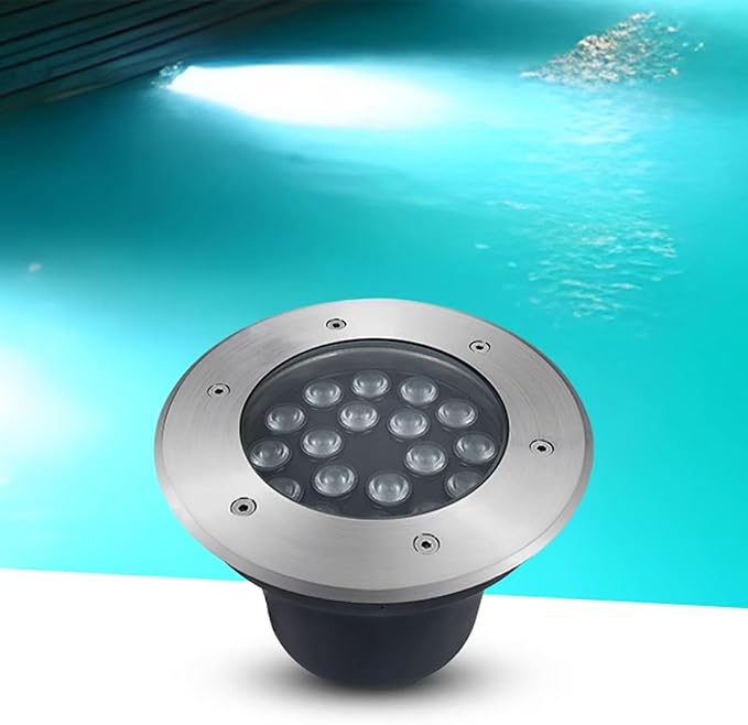 Outdoor Buried Lights - LED LED Fountain Light AC 24V Low Voltage Embedded Spotlight IP68 Waterproof Water Landscape Light Submersible Pond Light for UnderwaWhite-24W