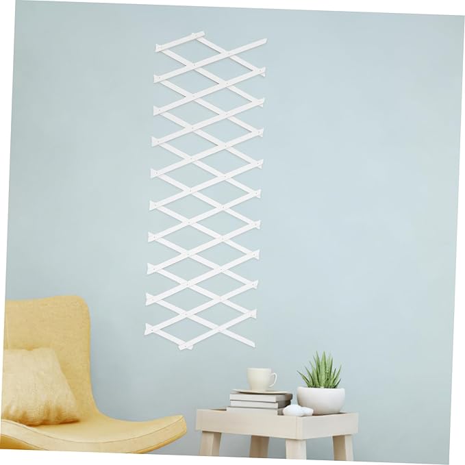 Happyyami Expandable Privacy Fence Wooden Lattice Garden Trellis Wall Trellis Outdoor for Climbing Plants