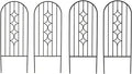 4 Pack Arched Metal Garden Trellis for Climbing Plants 45 H x 15.9 W Rustproof Iron Trellis with Decorative Scrollwork Perfect for Roses Vines and Flower Beds