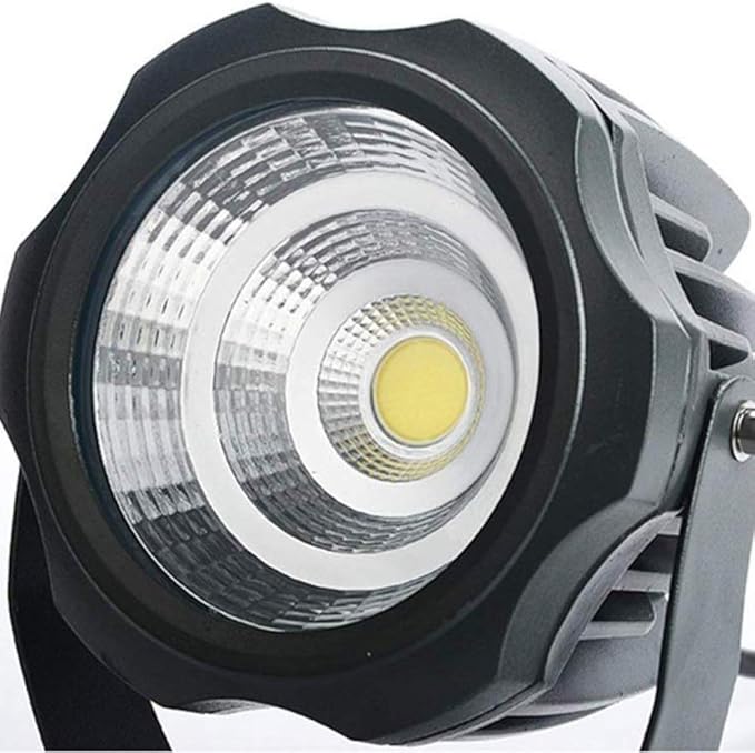 20W 360° Rotating COB LED Spotlight - Adjustable Lawn Landscape Lighting Fixture for Garden Patio and Scenic Outdoor Decor (Yellow Light)