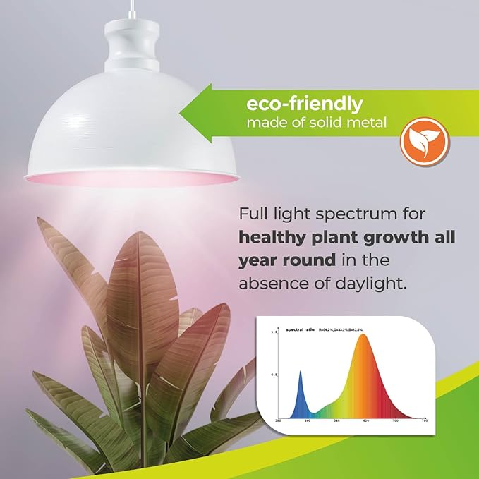 Bio Green 500-USW Florabooster LUM 500 Grow Indoor 60w Lightbulb Lamp with 3m Connection Cable – Energy Saving House Plants – High Light Intensity White