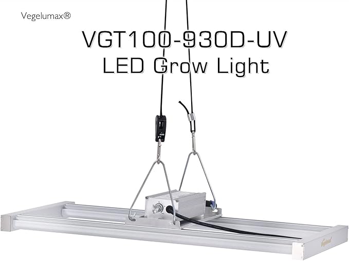 100W LED Grow Light BarUV IR Diodes IncludedSunlike Full Spectrum Growing Lamp for Horticulture Indoor Plant Growth Veg Flowering Fruiting3300KAluminum Heat SinkPower Dimmable