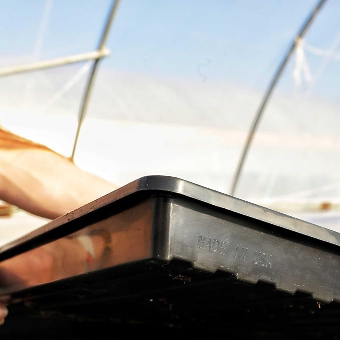 Bootstrap Farmer Microgreen 1020 Trays Shallow Extra Strength 10 Pack Seed Tray with Holes - Grow Fodder Wheatgrass Sprouting Plants Growing