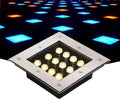 Outdoor Landscape Lights Square Recessed Buried Lamp IP67 Waterproof Stainless Steel Spotlight 12V Low Voltage Pond Light Lighting for Lawn Driveway GardenCold White 9 W