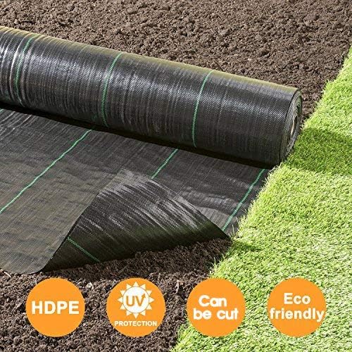 Petgrow Heavy Duty Weed Barrier Landscape Fabric for Outdoor Gardens Non Woven Weed Blockr Fabric - Garden Landscaping Fabric Roll - Weed Control Fabric in Rolls(3FTx300FT)