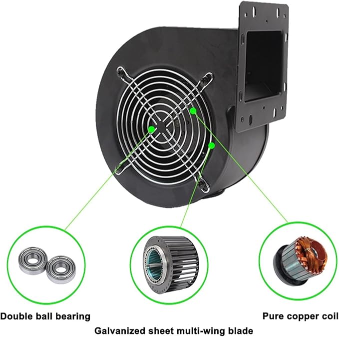 Commercial Air Blower Industrial Frequency Centrifugal Fan 130FLJ5 120Wentrifugal Turbo Blower