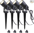 Outdoor Mini Spotlights MR11 LED Bulb 12V Low Voltage Landscape Spotlight 2W 200lm 2700K Warm White IP65 Waterproof Aluminum Light Fixture 1 1/4 Short Head 4-Count