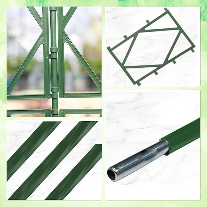 Garden Trellis Decorative Lattice Grid Vintage Garden Climbing Aid Outdoor Plant Trellis for Climbing Plants for Cucumber Vegetables Clematis Support Green (Size : 60x220cm/23.5x86.5in)
