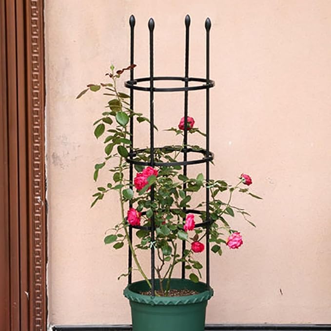 1 Pc Garden Trellis Plant Trellis for Climbing Plants Indoor Outdoor Plant Stake for Flower Vegetable TomatoVines Tomato Cage for Potted Plants(Size:9.8(25cm)*47.2(120cm) inch)