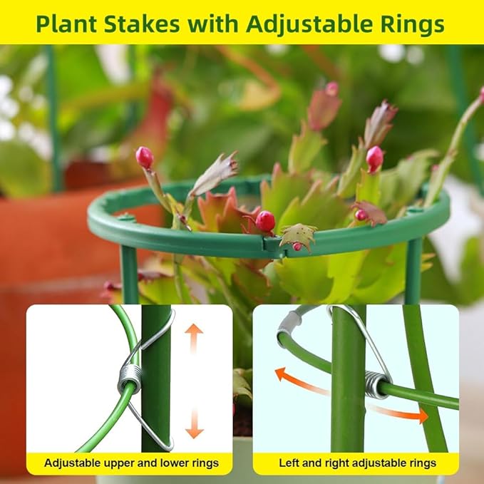 Tomato Cages for Garden Plant Support Cage with Adjustable Rings Garden Trellis for Climbing Plants Outdoor Peony Cages and Supports Plant Cage Tomato Support Cage for Flower Vine (20 Tiers)