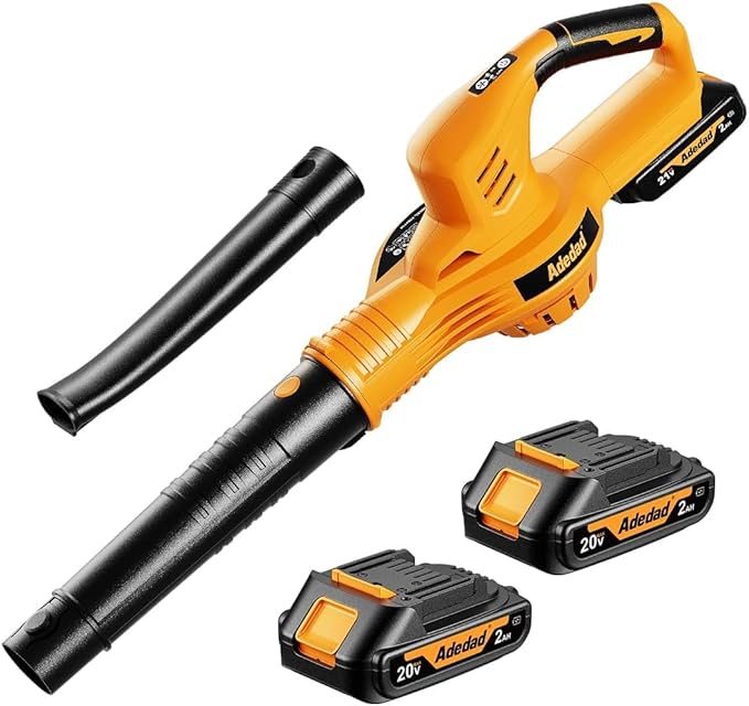 20V Cordless Leaf Blower 150MPH Handheld Blower with 2 Batteries &amp Charger Variable Speed Small Electric Leaf Blowers for Yard Lawn Care Garden Patio and Driveway Cleaning