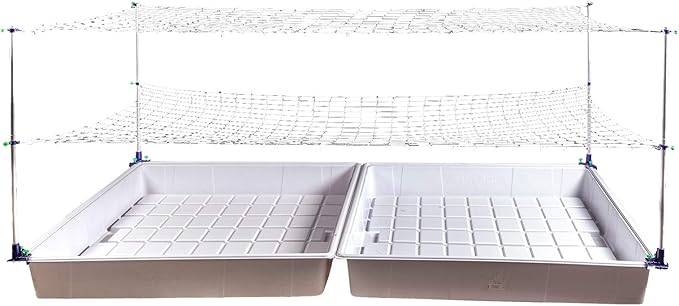Trellis System Support Kit (Model A) - for Climbing Plants | Square Corner | Ideal for Hydroponics Growing System Greenhouse &amp Garden
