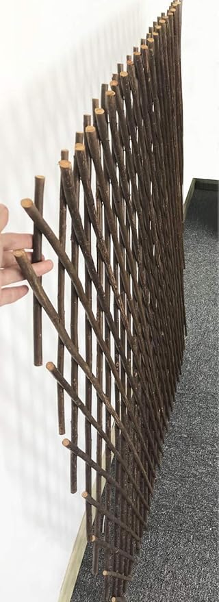 Nature Willow Trellis Expandable Plant Support Plant Climbing Lattices Trellis Willow Expandable Trellis Fence for Climbing Plants Support 36x92 InchDouble Panel (4 Willow Wicker Fence)