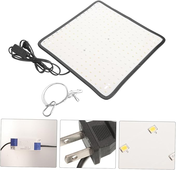 Happyyami Grow Light Led 225 Led Plant Grow Lamp Indoor Planting Lamp Hanging Light for Greenhouse Easy to Use