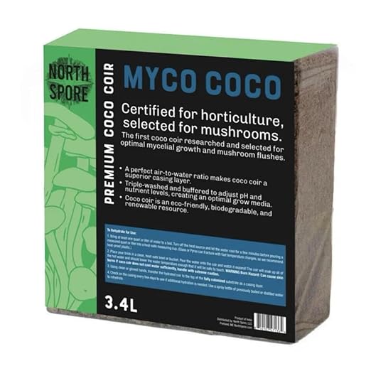 North Spore Wood Lvr &amp Max Yield Bin Monotub Refill Kit | Substrate for Wood Loving Mushroom Species | Sterilized Grain Bag | Coco Coir Substrate | for Use in Max Yield Bin Monotub