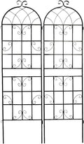 2 Pack Metal Garden Trellis 71 x 19.7 Rustproof Outdoor Plant Climbing Trellis for FlowerVegetables (Black)