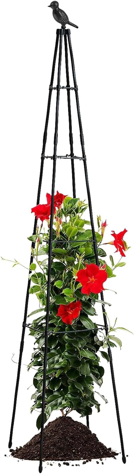 Trellis for Climbing Plants | Metal Obelisk Vertical Frame | 160cm Climbing Potted Garden Trellisfor Tomato Grape Cucumber Pea Vines Vegetable Flower Potted Indoor Outdoor