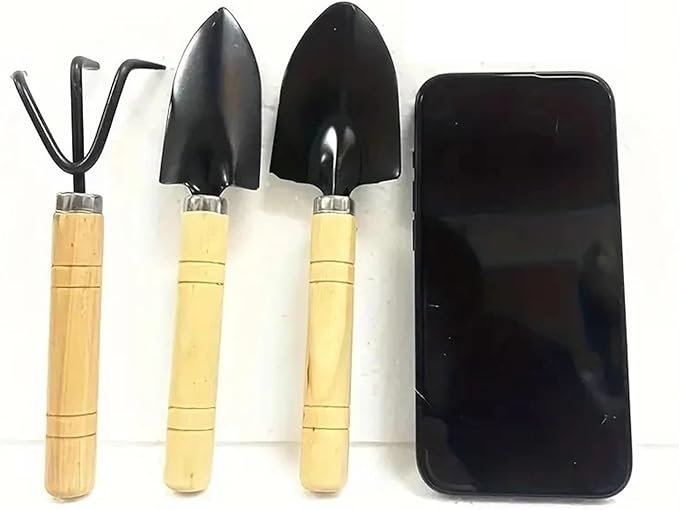 3pcs/Set Garden Tool Set Rake Tip Shovel Large Gardening Mini Succulent Plant Loose Soil Flower Aluminum Alloy Gardenin
