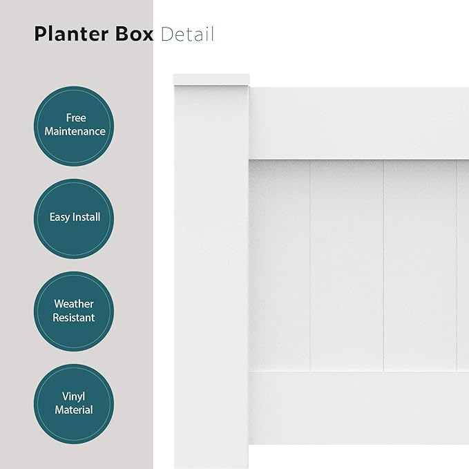 ECOOPTS 31x20x20 Raised Garden Bed Vinyl Planter Box for Vegetables Flowers Herbs Succulents Outdoor Indoor 4 Packs