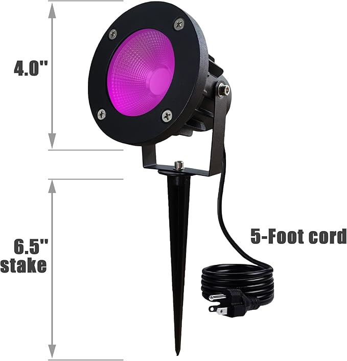 Color Spot Lights Outdoor 120V 25W - Strobe Lights Halloween for Yard Tree &amp House - Color Changing Strobe Light for Parties Christmas Halloween Decorations