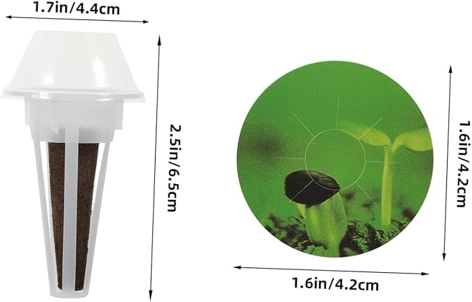 KESYOO Hydroponic Growing Baskets Set for Indoor Plants 24-Piece Plant Containers with Humidity Dome for Seedling and Mushroom Cultivation