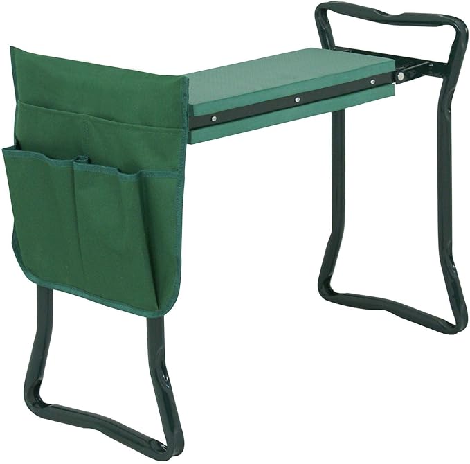 Foldable Garden Kneeler and Seat Portable Stool EVA Pad Bonus Tool Pouch USA
