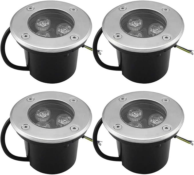 Outdoor Underground Light Recessed Landscape Light 85-265V LED Ground for Garden Yard Driveway Deck Pathway Lights 4 Pack