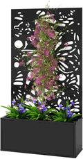 Space-Saving Planter System Versatile for Floor or Wall – The Stylish Answer for Balcony Herb Gardens &amp Apartment Jungles No Drilling Needed for Freestanding Use