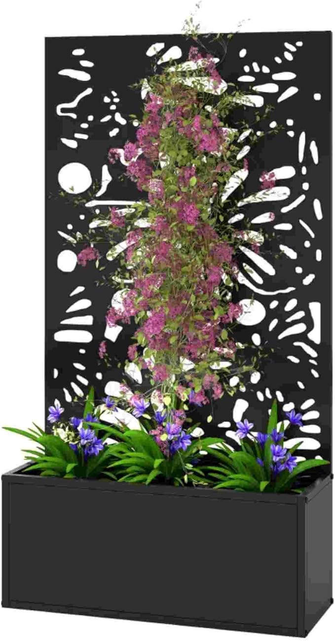 Space-Saving Planter System Versatile for Floor or Wall – The Stylish Answer for Balcony Herb Gardens &amp Apartment Jungles No Drilling Needed for Freestanding Use