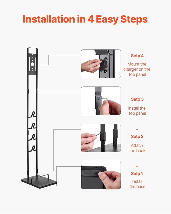 VEVOR Vacuum Stand Compatible with V6 V7 V8 V10 V11 V15 Stable Vacuum Stand Holder with 4 Hooks for DC30 DC31 DC34 DC35 DC58 DC59 DC62 D74 Cordless Upright Vacuum Cleaners &amp Accessories