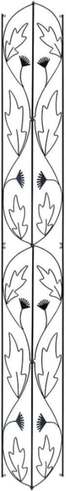 Downspout Trellis for Garden Flowers Heavy Wrought Iron Scroll Metal Support for Outdoor and Indoor Plants Wall Accent Perfect for Guiding Climbing Vines and Enhancing Vertical Landscaping