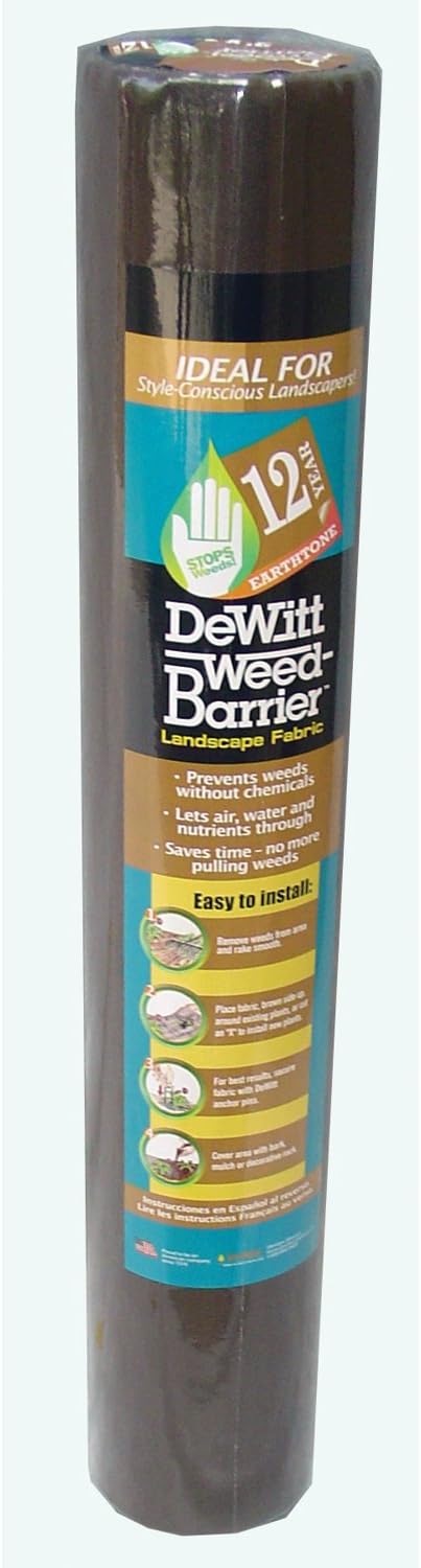 DeWitt 12YRET350 Weed Barrier 12 Year Pro Earthtone Brown 50-Feet
