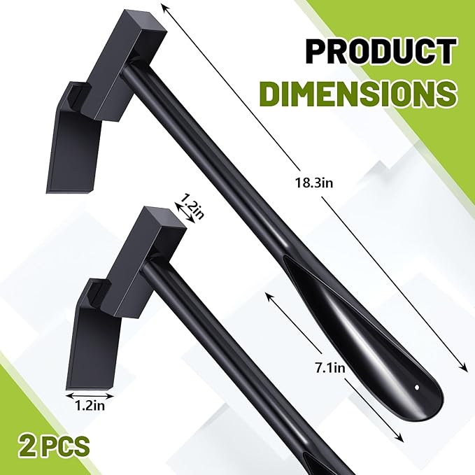 Qualirey 2 Pcs 3 in 1 Trapping Hammer Trowel Hoe Tool 18.3 Inches Coyote Trapping Tool Supplies for Digging Trap Driving Stakes and Soil Aeration Powder Coated Steel