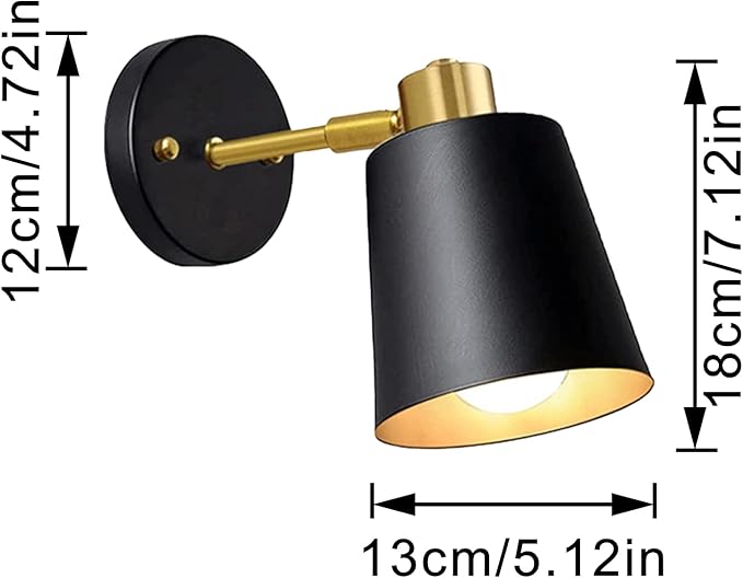 Hook Type Wall Mounted Plant Light Full Spectrum White Light 6000K 25W Bulb Black Modern Plug in Cord Timing Wall Lamps for Indoor Growing Plants Flowers