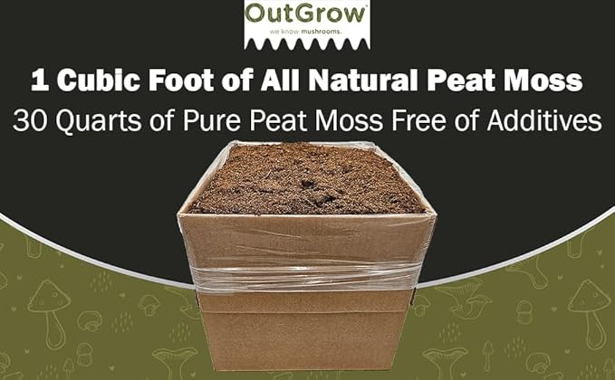 1 Cubic Foot of 100% All Natural Peat Moss | No Additives | 30 Quarts