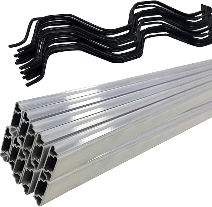 6.6ft Greenhouse Lock Channel and Spring Wire PVC Coated Wiggle Wire &amp Aluminum Alloy u-Channel Greenhouse Frame Kit for Greenhouse Plastic Cover or Sunshade Fabric Accessories Installation 20